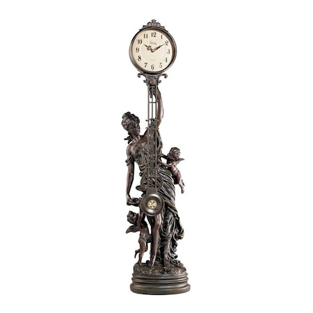 Design Toscano Grande-Scale Flora Sculptural Swinging Pendulum Clock KY0221